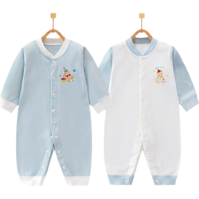 Banjvall Baby Clothes Two-Piece Set, for Boys And Girls, Spring And Summer Pure Cotton Romper, Crawling Suit, Newborn Onesie, Size 59