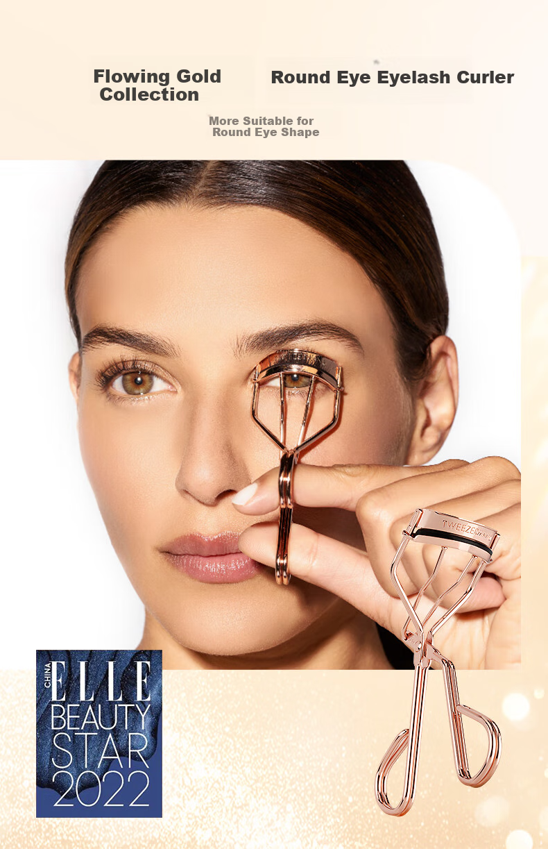 Tweezerman, Japanese Imported Eyelash Curler, Professional Sunflower Stylist Tool, Gift for Rose Gold 22