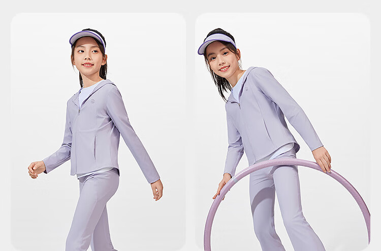 BOSIDENG Summer National Standard Original Yarn Sun Protection Clothing for Girls, UPF100+ UV-Resistant Trendy Outdoor Travel Jacket 15
