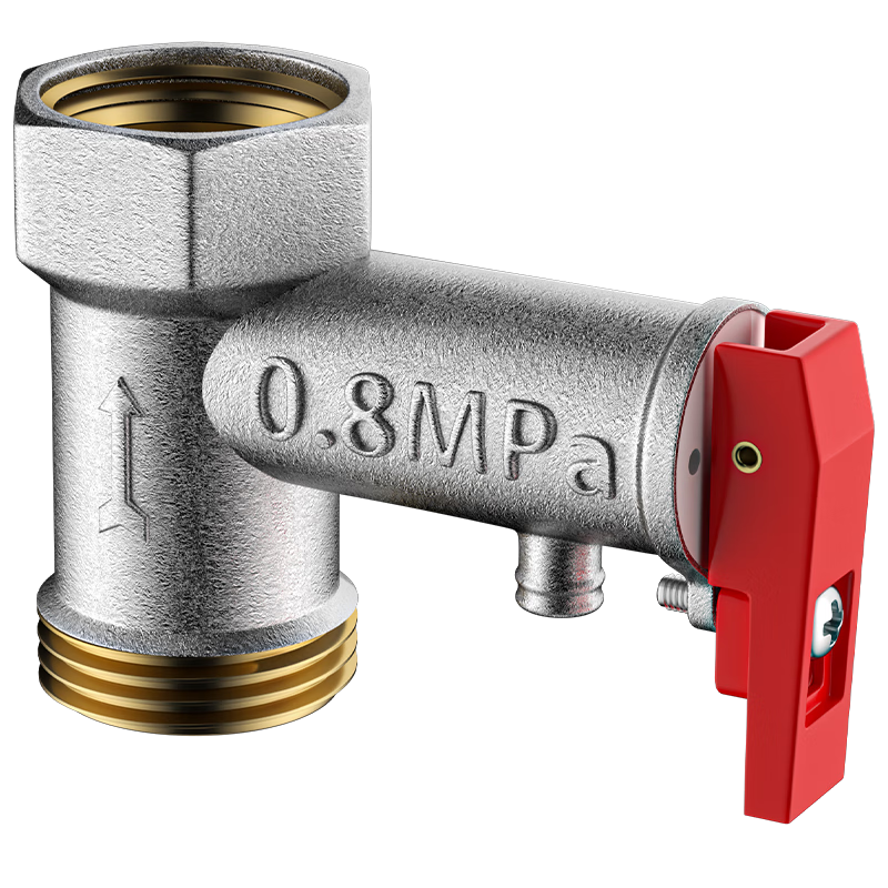 Muvi Water Heater Pressure Relief Valve, Electric Water Heater Safety Valve, Water Heater Pressure Reducing Valve, Universal Accessories, All-Copper One-Way Valve