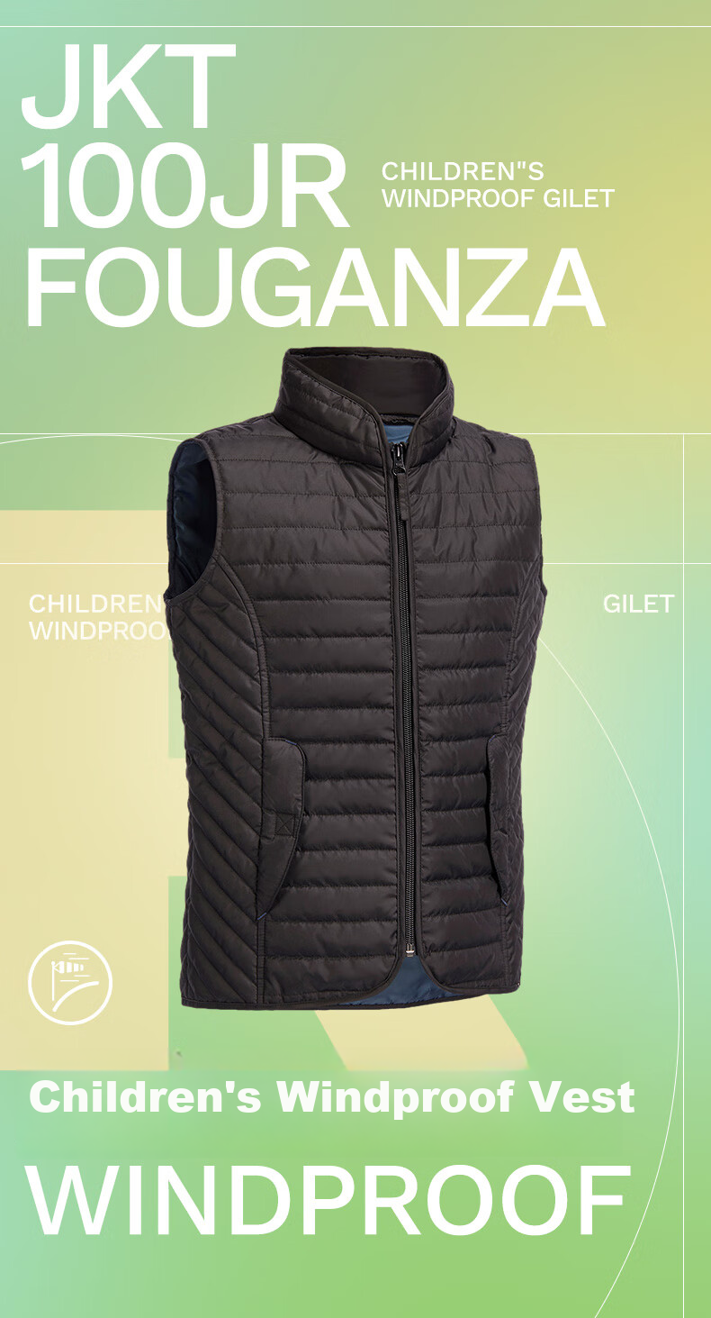 DECATHLON Children's Cotton Vest, Warm Sports Jacket for Autumn And Winter, 4774238 1