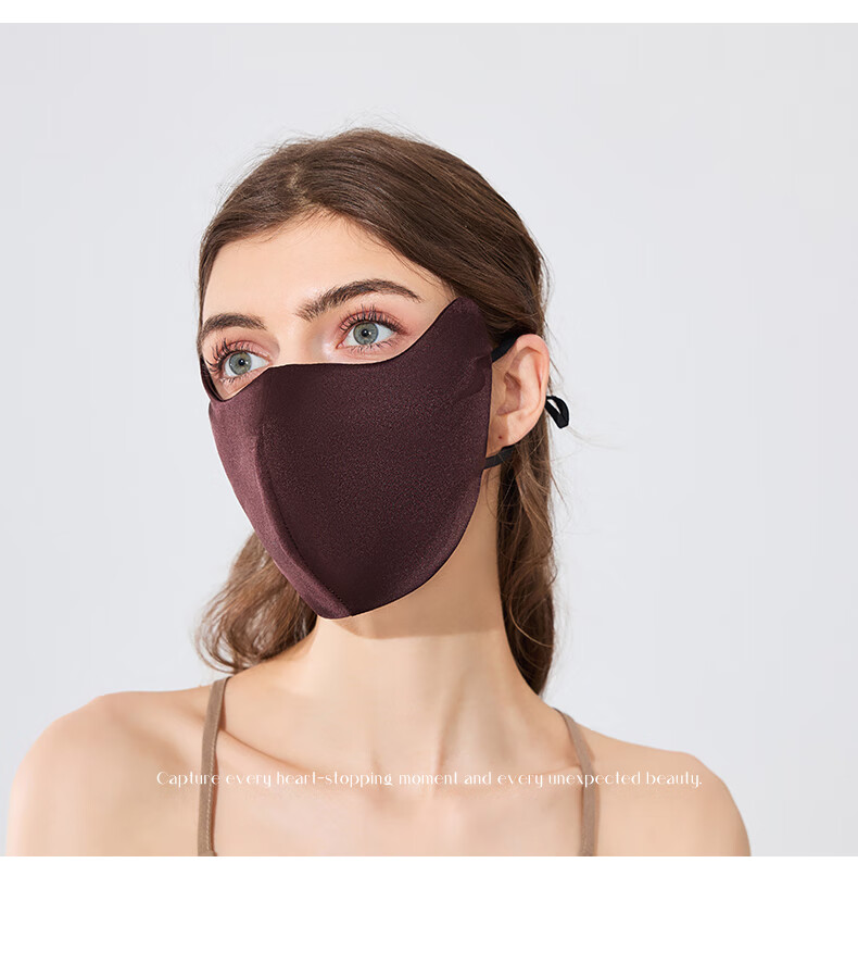 FANCET 100% Mulberry Silk Face Mask for Women Spring Summer Eye Protection Breathable UV Sun Protection Face Cover 21