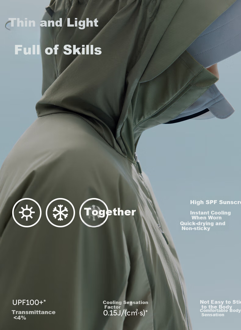 Bananain [Wang Yibo's Choice] Liangpi 502 UV Pro Unisex Quick-Dry Hard-Core Sun Protection Jacket Breathable Outerwear New 2
