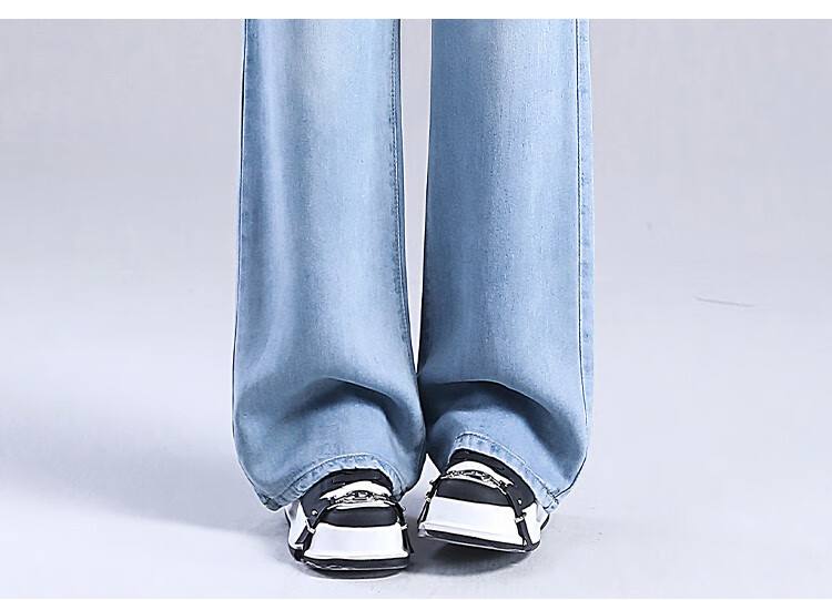 Yipintiancheng Tiansilaisai'er Summer Lightweight Jeans for Women, 2025 New Style Loose Wide-Leg Pants, High-Waisted Trousers for Wome 5