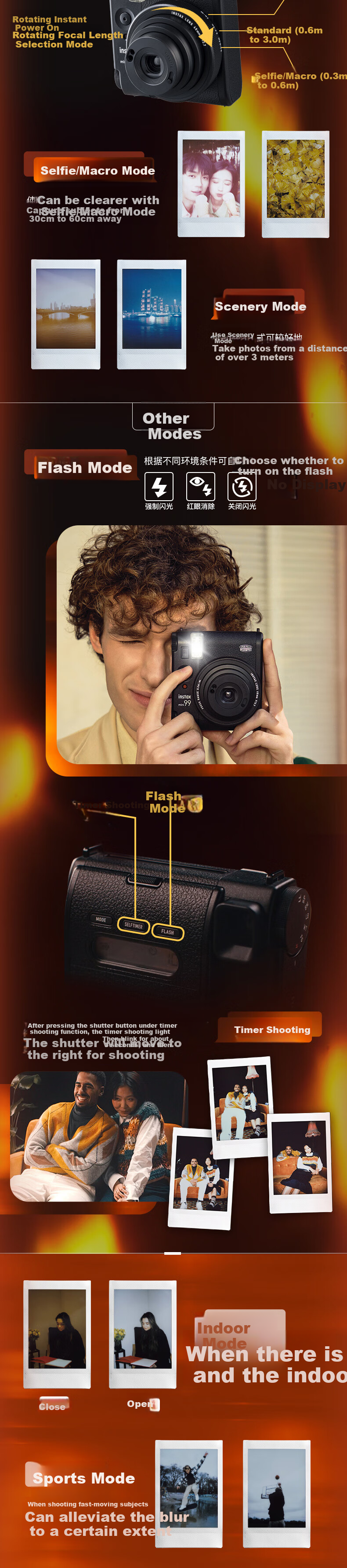 INSTAX Fuji INSTAX Instant Camera, Mini99 Radiant Flow Gift Box Set 8