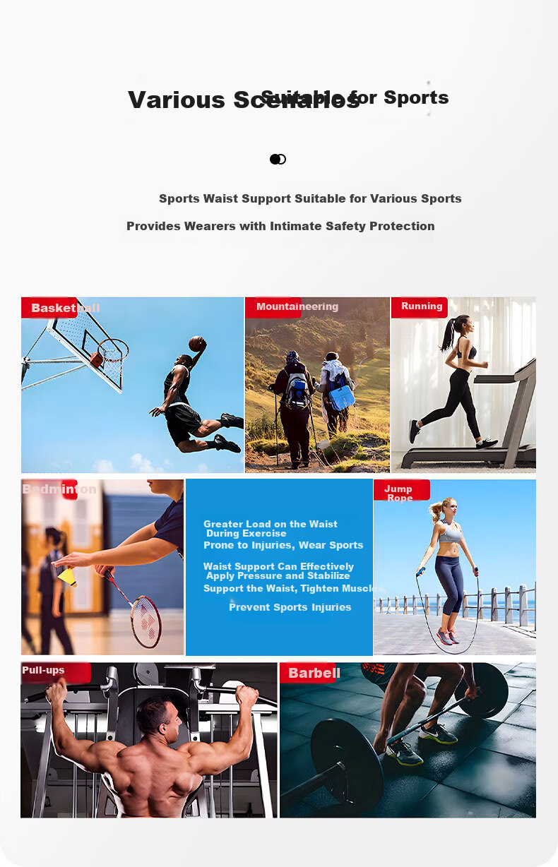 ANTA Back Support Belt for Men And Women, Universal Lumbar Disc Herniation Strain Prolonged Sitting Waist Belt Fitness Running Hiking Protective Waist Brace 7