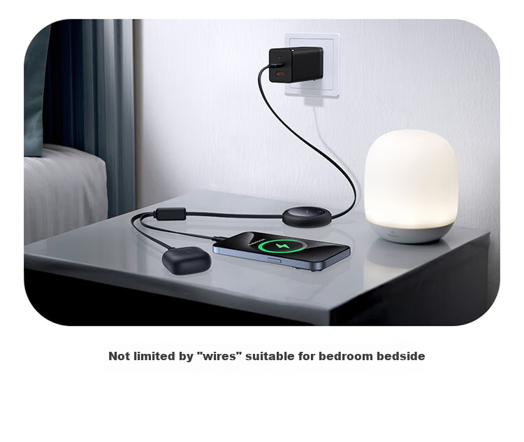 BASEUS Two-In Retractable Data Cable, Type-C to Dual USB-C Fast Charging Cable, Compatible with Apple 15/16/17/18, Xiaomi/Huawei, Car Phone Charger Cable 7