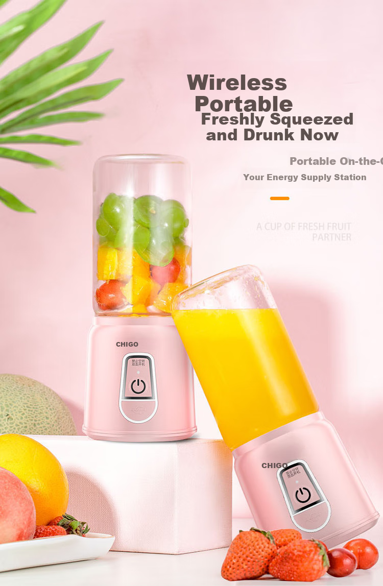CHIGO Portable Household Juicer Wireless Charging Juice Blender Outdoor Travel Cup 1L Small Ice Crushing Fruit Juicer Birthday Gift M01 1
