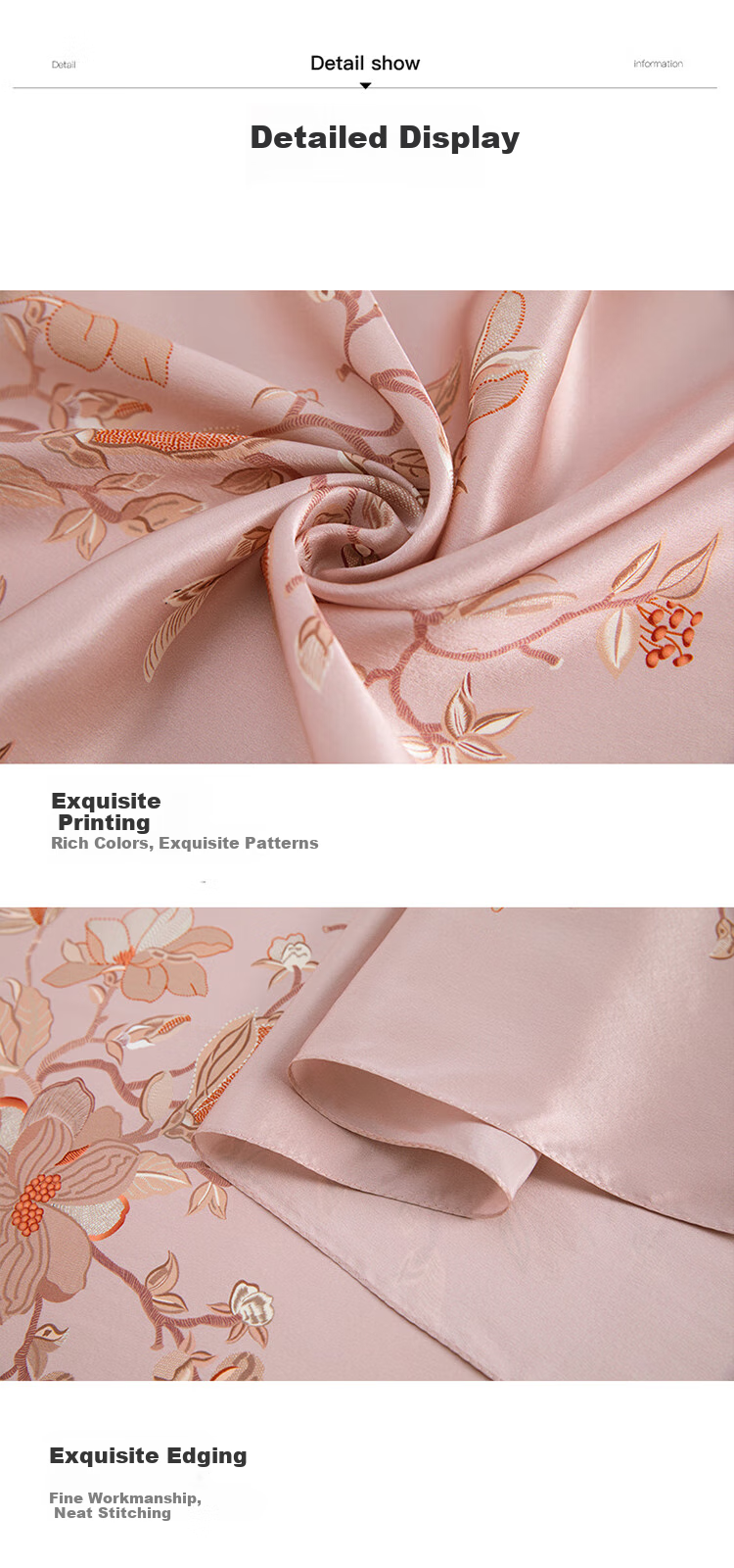 Wanshili [National Style Gift Box] Mulberry Silk Scarf for Women, Long Scarf, Gift for Mom And Elders, Holiday Present, Prosperous Blossoming Life 19