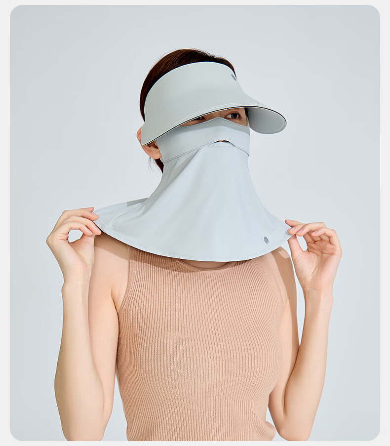 UV100 Taiwan Summer New UV Protection Face Mask Cycling Neck Guard Sunshade Sunscreen Mask 24503 Dark Night Black 22