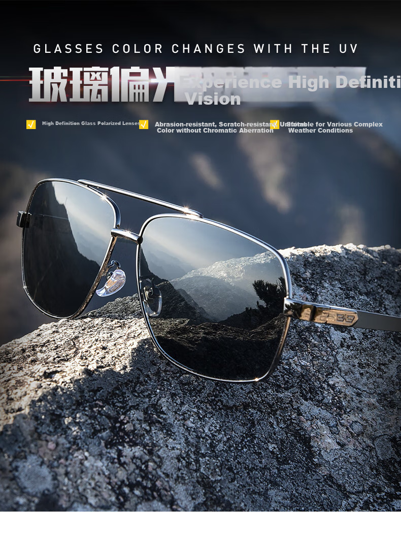 CAPONI Sunglasses for Men, High-Definition Polarized Aviator Glasses, Driving Glasses, UV Protection, Sun Protectio 2