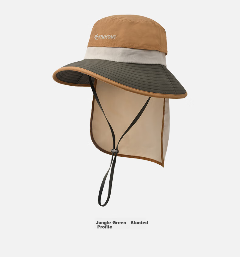 Kenmont Spring And Summer Children's Foldable Neck Protection Sun Hat Shawl Integrated UV-Resistant Quick-Dry Fisherman Hat 4446 11