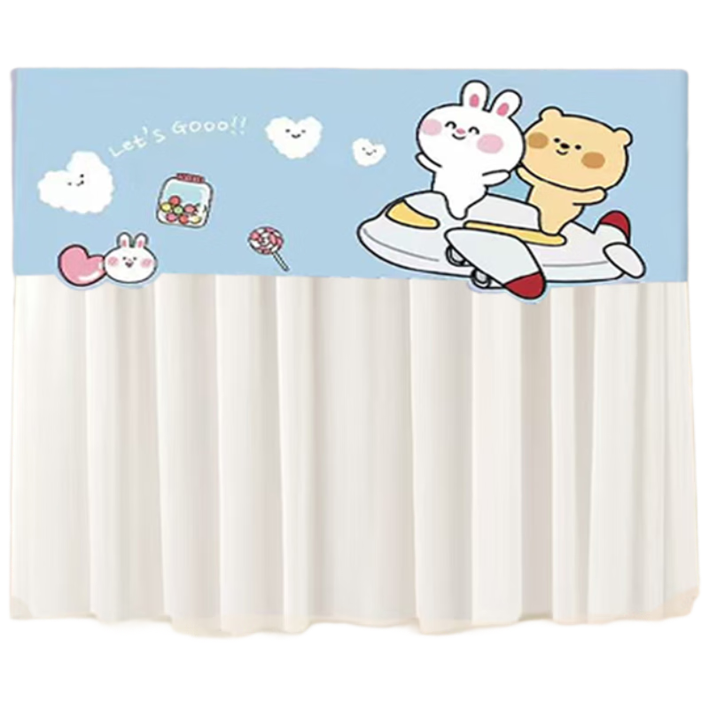 Gusenzhe Air Conditioner Cover, Dust Cover for Wall-Mounted Units, Universal Anti-Direct Blowing Windshield Cover, Air Outlet Windshield Cover, Postpartum And Infant Windproof Cover, Thickened Double-Layer Long Mesh, 94CM Inner