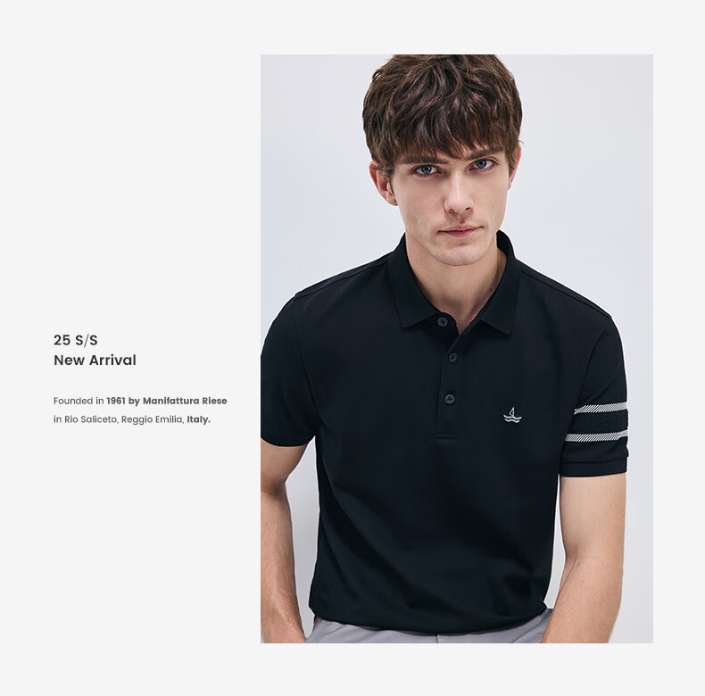 Navigare Men's Mosquito-Repellent, Skin-Friendly, Casual, Stretchy Short-Sleeve POLO Shirt 1325525524 L 23