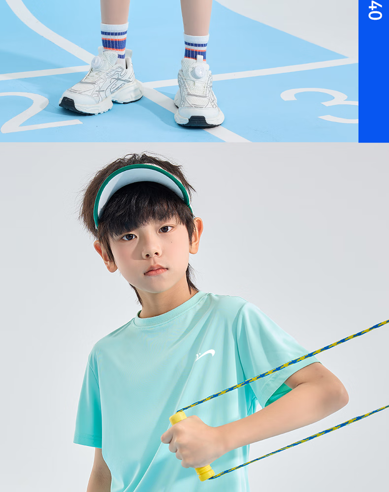 Guirenniao Kids Boys Summer Set Ice Silk Quick-Dry T-Shirt Children's Cool Sports Short Sleeve Tee Big Kids Summer Wear 22