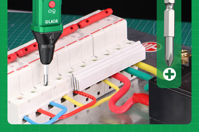 LAOA Digital Display Voltage Tester, Smart Test Pen with Replaceable Heads, Eleven-Character Voltage Tester LA824300 14