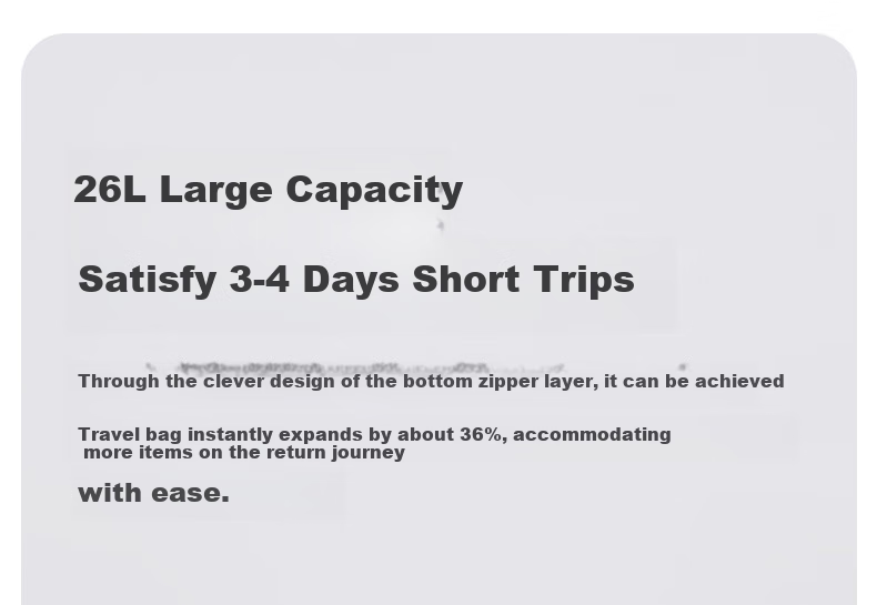 Mixi Large Capacity Expandable Short-Trip Travel Bag, Handheld Sports Fitness Bag for Women And Men, Business Trip Carry-On Luggage, Cloud White 11