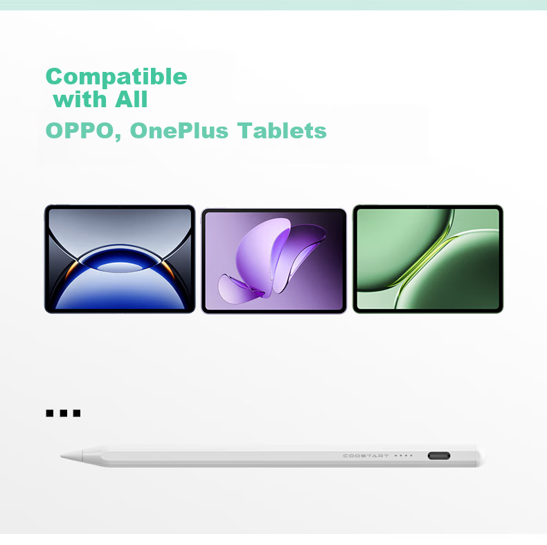 COOLSTART Compatible with OPPO Pad SE/2/3/4 Pro/5/Air, Stylus Pen, Touchscreen Pen, Capacitive Pen, Magnetic Storage, Waterproof, Rechargeable, Universal Replacement for OPPO Oneplus Tablet 3