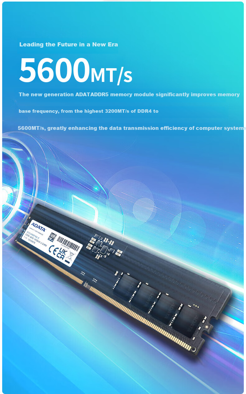 ADATA 64GB (32GB X 2) Kit, DDR5 5600 Desktop Memory Module, Wanziqianhong 2