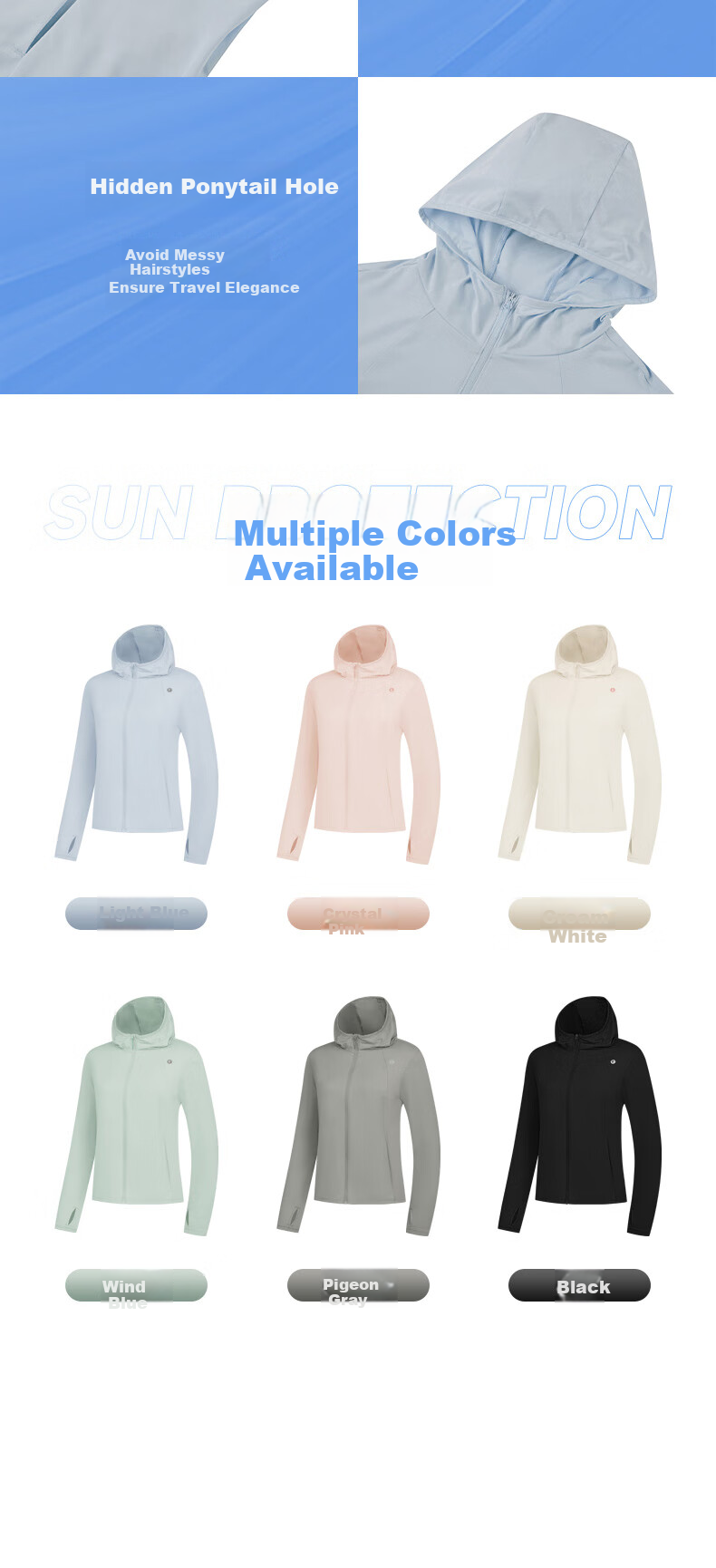 Jordan Ice Skin 4.0 Women's Sunscreen Jacket Cold White UPF100+ 2026 Summer New Outdoor Lightweight Breathable Coat 13