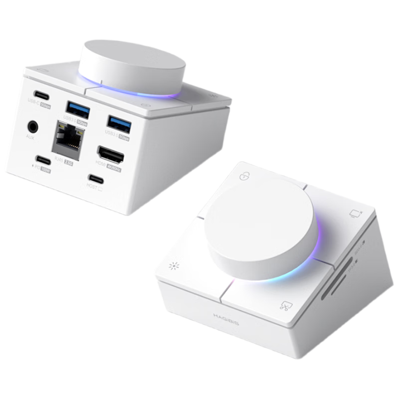 Hagibis Knob Expansion Dock Desktop Expansion Dock USB Multi-Port Adapter Type-C Converter MacBook Computer Laptop Volume Control Screen Shortcut Controller