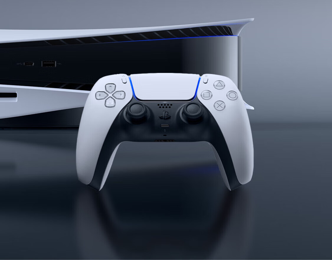 PlayStation Sony Official PS5 Controller DualSense Wireless Controller Compatible with Steam PS5 Controller Starlight Blue Back-To Gift Birthday Present FIFA 2