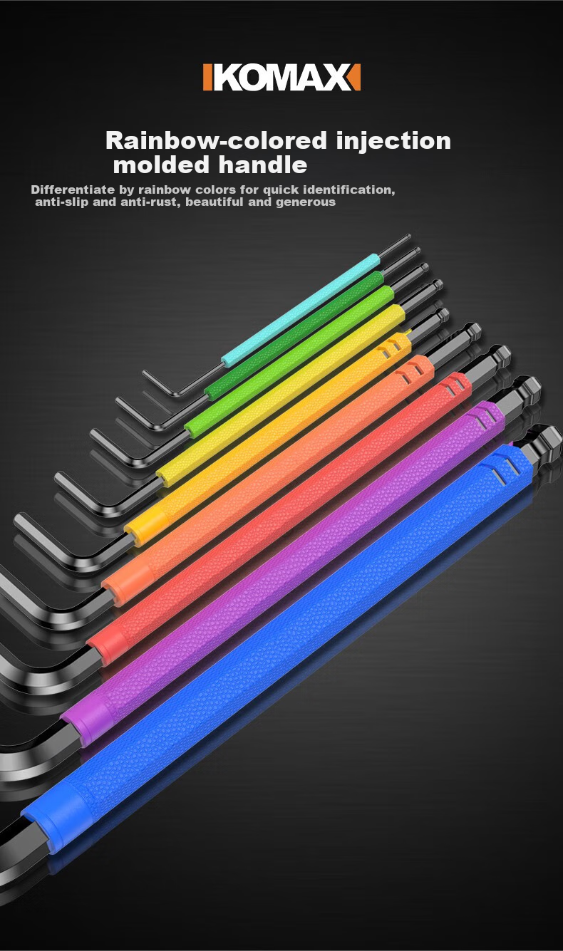 KOMAX Hex Key Set, Universal Star Wrench, Hexagonal Screwdriver Tool, Extended Hexagonal 4