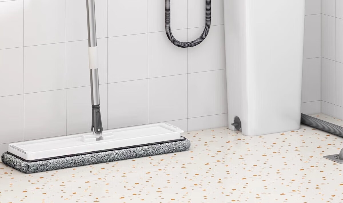 Youjialiangpin Flat Mop, 40CM Handle Length, 135CM Total Length, 3 Cloths Included, Household All-In Mop without Hand Washing, Comes with Bucket, Washing Machine Mop Set 2