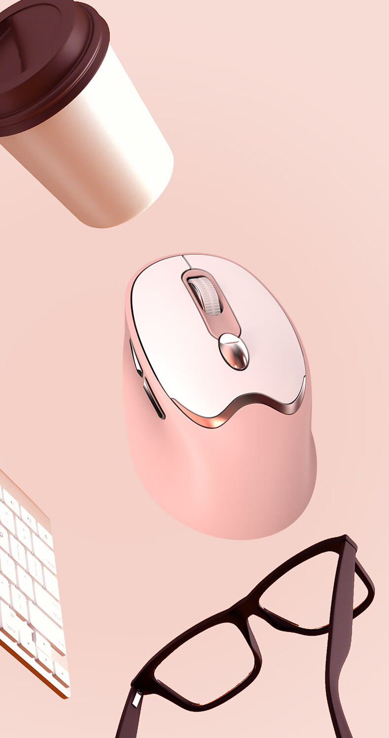 D.ROB Smart Voice AI Mouse V3 Pink, Wireless Office Voice Typing One-Key PPT Creation, Dual-Mode Wireless Bluetooth Universal Rechargeable Mouse for Girls 10