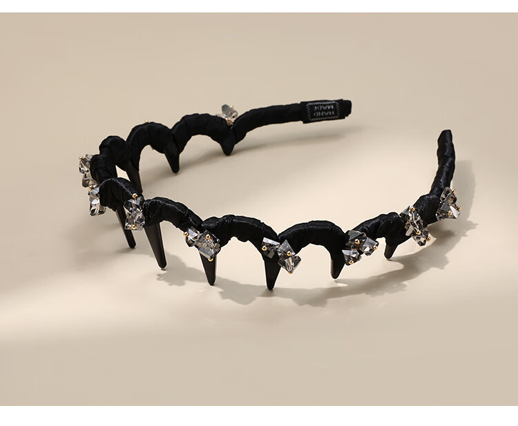 CHIMERA Sparkling Diamond Wave Headband with Teeth, Hair Clip for Face Washing, High-End Hair Accessory, Women's Mid-Autumn Festival Gift 9