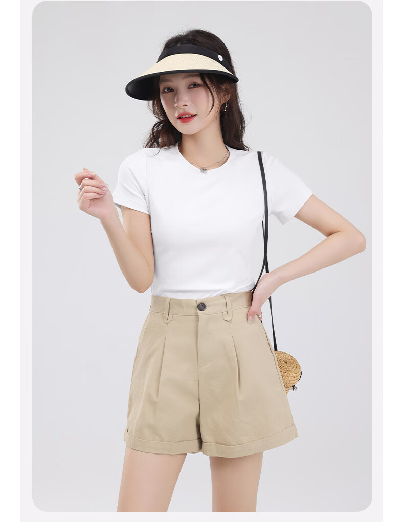Warrior Round Neck Slim-Fit Short-Sleeve T-Shirt Undershirt for Women, Summer 2026 Fresh Simple Casual Versatile Top 1