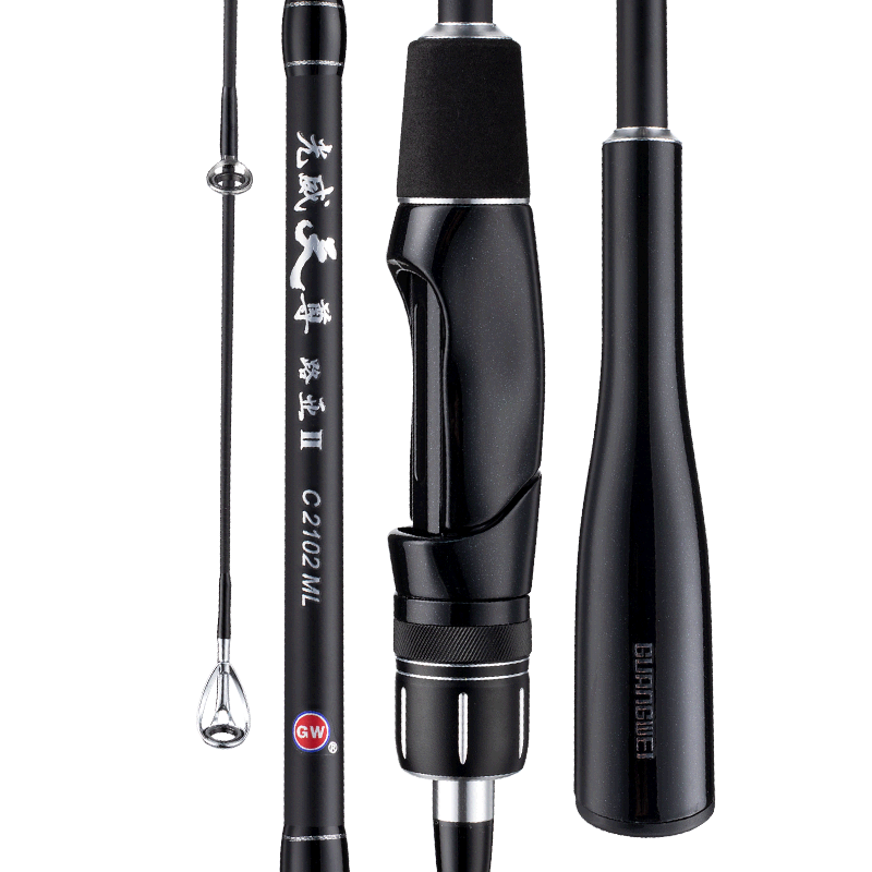 GW 1.8m Tianzun II Straight Handle Lure Rod ML Action Versatile Bass, Qiaozui, Whitebait, Black Fishing Lure Rod