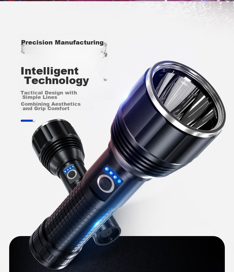 SHENYU Flashlight, High Brightness, Long Battery Life, Long-Range Illumination, Military-Grade Brightness, Outdoor And Home Use, Specialized Sky-Piercing Light, 100000 Lumens 2