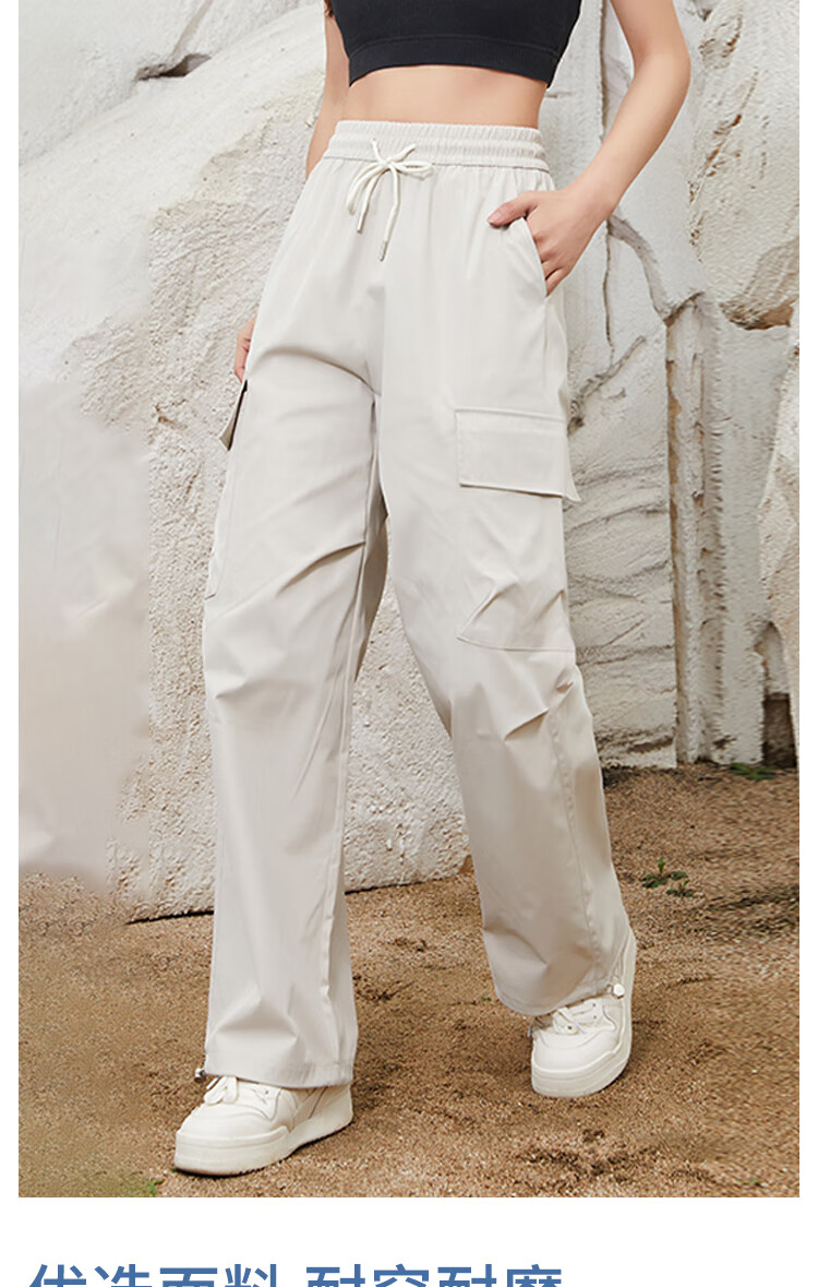 BOPRUIEY Women's Cargo Pants 2025 Summer Outdoor Sports Tactical Pants Straight-Leg Tapered Leg Couple Paratrooper Casual Pants for Wome 2