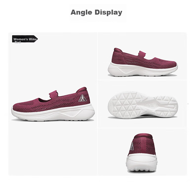 Zulijian Elderly Shoes, Autumn New Style Women's Slip-On Shoes, Mom Shoes for Middle-Aged And Elderly, Casual Women's Shoes, 8643K Purple, Size 37 6