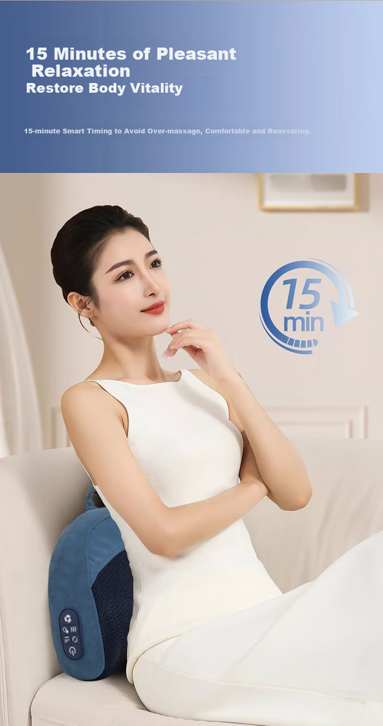 AUX Cervical Spine And Lumbar Massage Pillow GL89 Gift Box Set Shoulder Leg Back Kneading Hot Compress Waist Pain Relief Massage Device Mid-Autumn Festival Gift 16