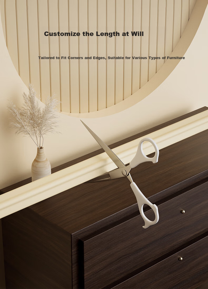 BEIDELI Anti-Collision Strip, Baby Table And Cabinet Corner Protection Bumper, No Glue Required, Widened And Thickened L-Shaped Wood Color, 4 Meters 6