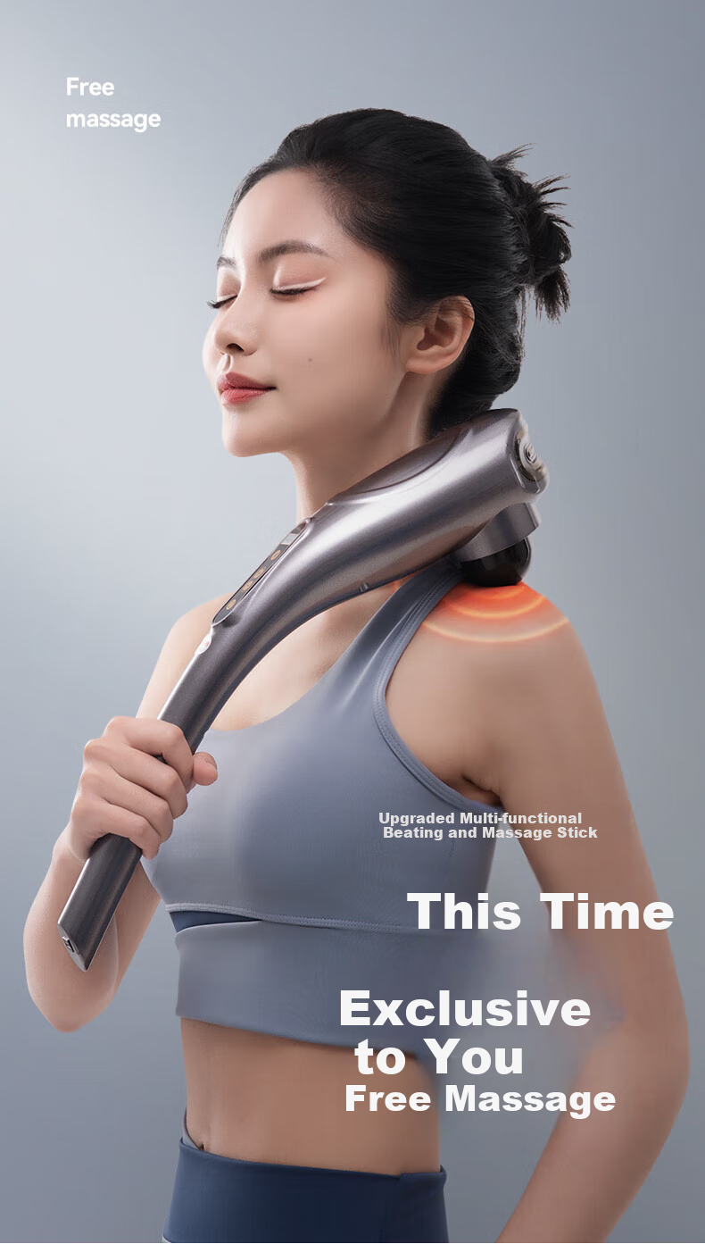 AUX Cervical Massager 4401-C (Rechargeable), Xiaohaitun Massage Stick, Fascia Gun, Percussion Hammer, Handheld Massage Device, Mid-Autumn Festival Gift 1