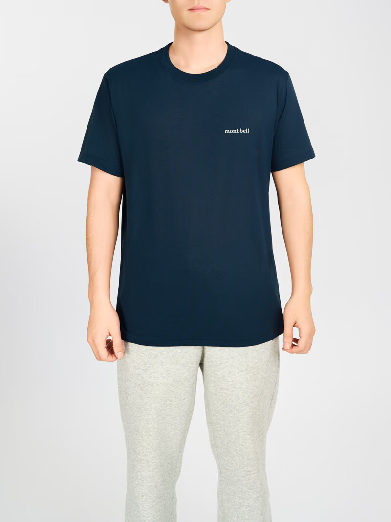 Mont-bell Quick-Dry Men's Breathable Sun-Protective Short Sleeve Outdoor T-Shirt Commuting Hiking Versatile Small Logo Tee 1114686 15