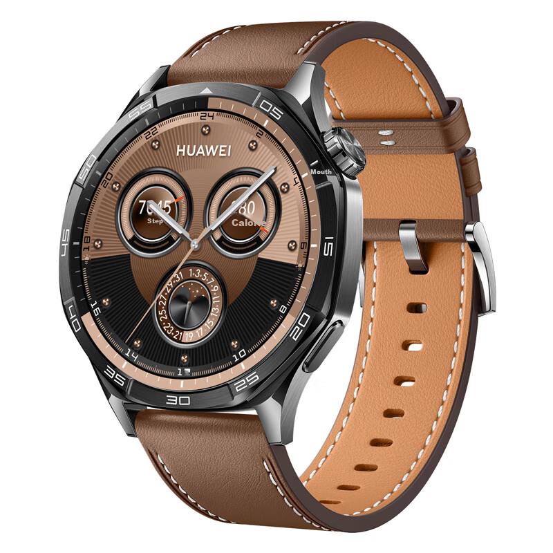 Ремешок для Huawei GT 6/6 Pro/GT5/5 Pro/Watch5/4/4 Pro/3/3 Pro/GT4/3/2 из натуральной кожи, песочный коричневый
