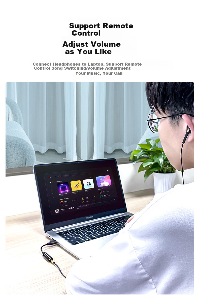 Jinghua USB External Sound Card for Desktop Computer And Laptop, USB to 3.5mm Audio Headphone Microphone Two-In Speaker Converter Head, Deep Brown, 0.5 Meter, Z175B 4