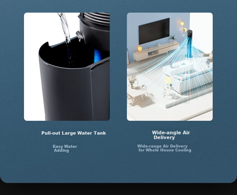 Midea [Cool And Refreshing Fragrance] Humidifying Cooling Home Air Cooler, Purifying Cold Wind Fan, Water-Cooled Bladeless Tower Fan, Floor-Standing Cool Air Machine, Quiet Cooling Fan, Cooling Mini Air Conditioner AAF10MB 3