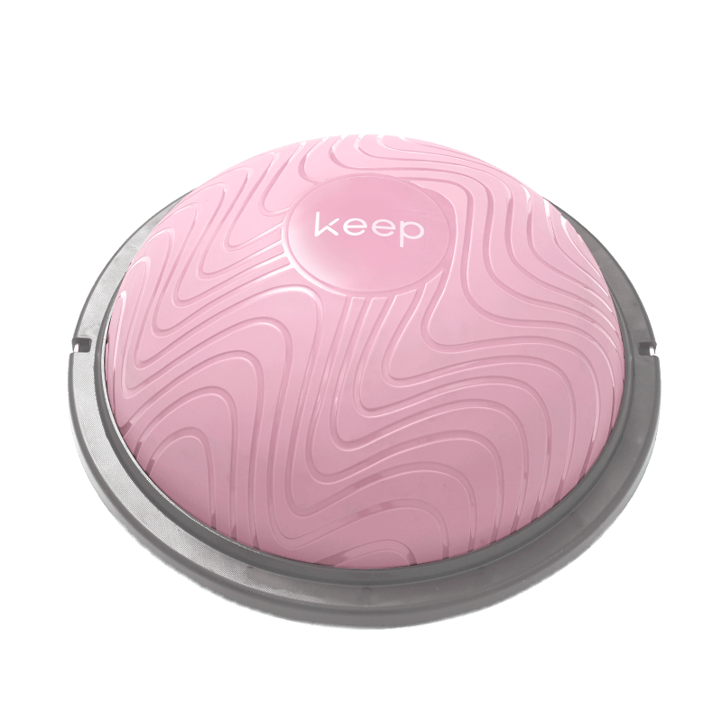 Keep Bosu Balance Ball, Thickened Semi-Circular Anti-Burst Yoga Fitness Ball for Adults, Fat Burning, Children's Sensory Integration Training, Pink, Size 47