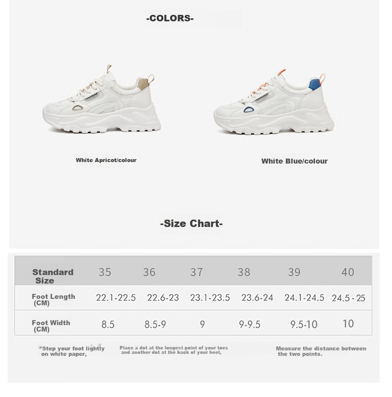 DAPHNE Mesh Casual Shoes for Women, Thick-Soled Breathable Height-Increasing Slimming Foot-Smallening Dad Shoes 4623101141 White Blue 36 4