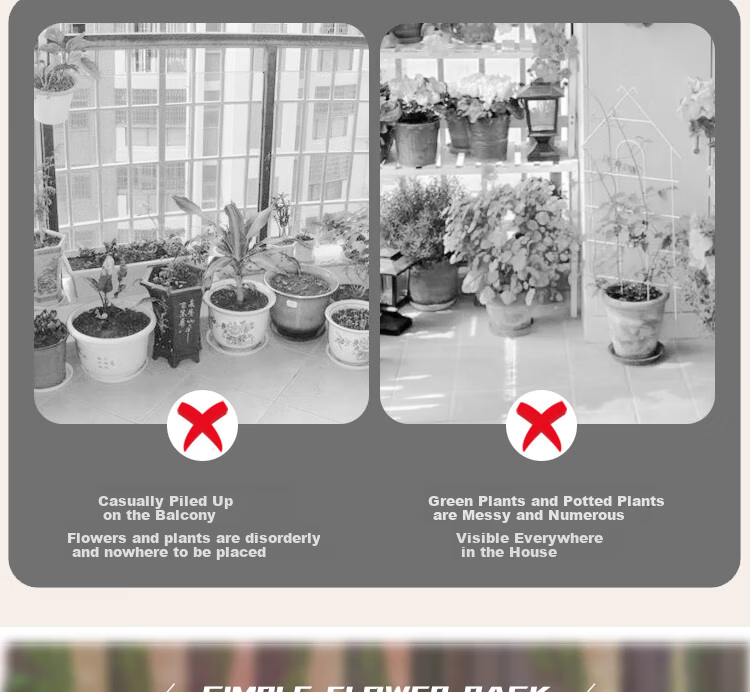 Anerya Flower Stand, Floor-Standing Balcony Indoor Home Living Room Storage Rack, Succulent Plant Display And Pot Shelf 4