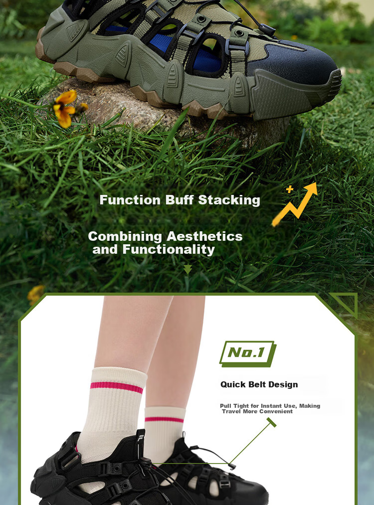 FILA FUSION FILA Trendy Mountain Sandals Outdoor Beach Shoes Women's Sports Shoes 5