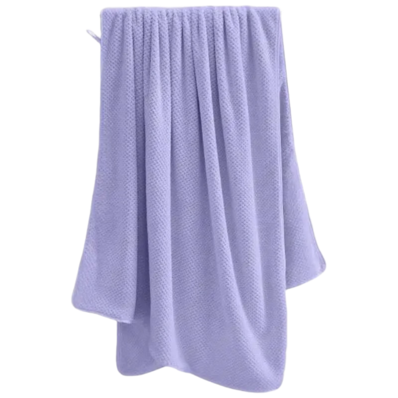 Grace 7A Antibacterial Bath Towel, Pineapple Pattern, Class A Absorbent, Soft And Skin-Friendly, for Adult Men And Women, Shower Wrap, Sports, Lavender Purple