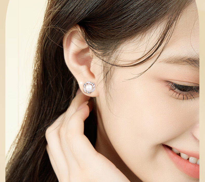 GLTEN Mobius Pearl Silver Stud Earrings for Women, Luxury New Style Birthday Gift for Girlfriend Or Wife on May 20 10