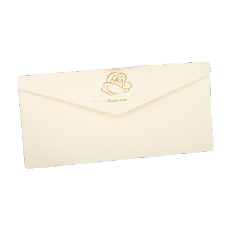 Kingdee Vintage Envelope And Letter Set, Valentine's Day Gift, Birthday Card, Women's Day Gift, Greeting Card with Gold Foil, High-End Antique Style Anniversary Love Letter