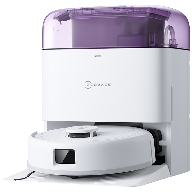 ECOVACS Mini Robot Vacuum Cleaner with Mopping Function, Automatic Cleaning Cloth, Fully Automatic Intelligent Home Water Tank Version, Purple, High Cost-Performance Entry-Level Choice